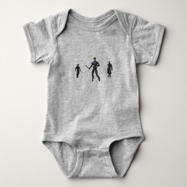 Body Para Bebê brincar com heróis (Frente)