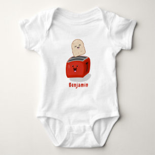 Body Para Bebê Brinde de kawaii e desenho animado em torradeira v