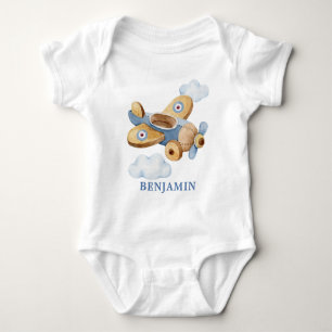Body Para Bebê Brinquedo de avião com avião em oficina personal