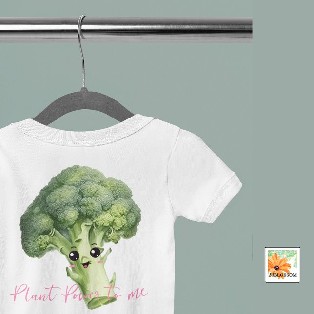 Body Para Bebê Broccoli editável roupa engraçada para bebês vegan (Criador carregado)