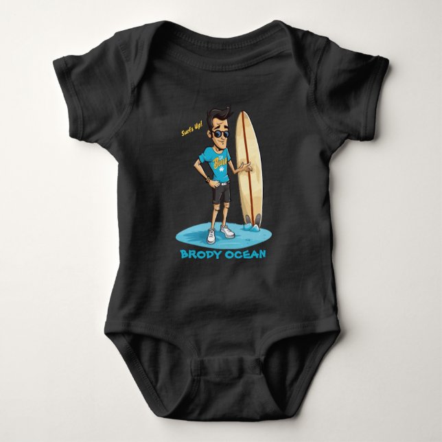Body Para Bebê Brody Ocean Wavecrest (Frente)