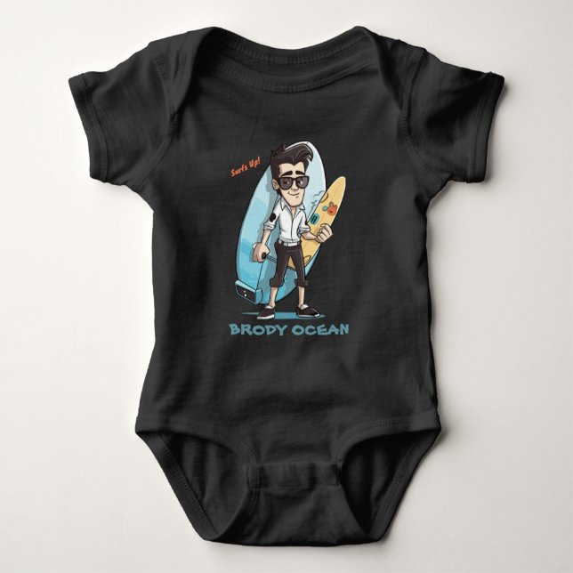 Body Para Bebê Brody Ocean Wavecrest (Frente)