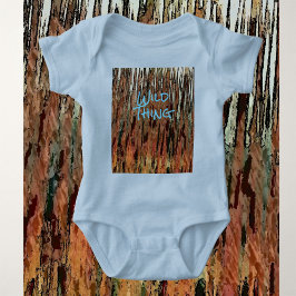 Body Para Bebê Brown and Blue Wild Thing