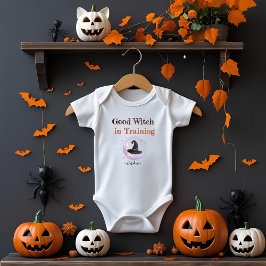 Body Para Bebê Bruxa Boa Personalizada em Treinamento –