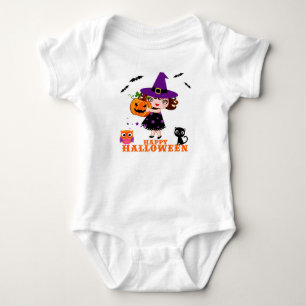 Body Para Bebê bruxa bonita de halloween Baby Girl Fatos & One