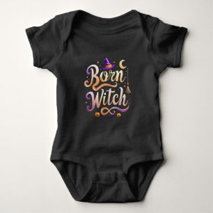 Body Para Bebê Bruxa de Nascimento - Fantasia de Halloween