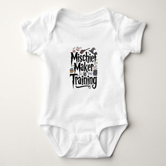 Body Para Bebê Bruxo Bebê em Treinamento para Fazedor de Travessu (Frente)