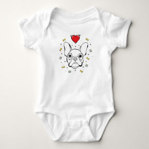Body Para Bebê Buldogue francês