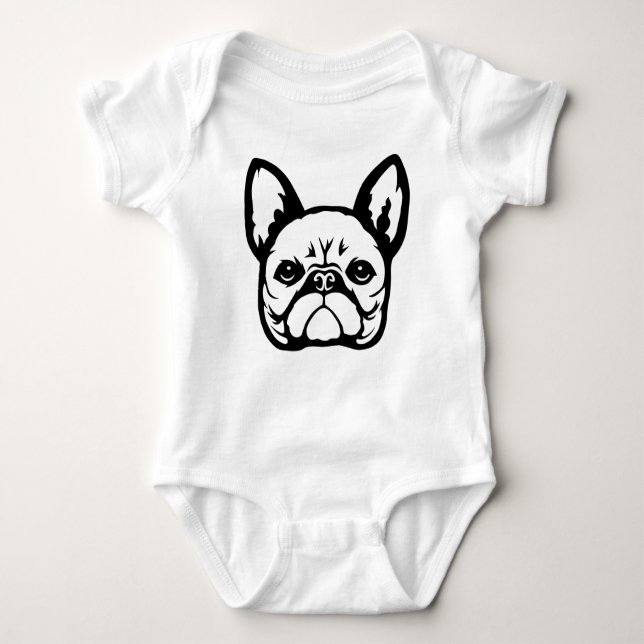 Body Para Bebê Buldogue Francês (Frente)
