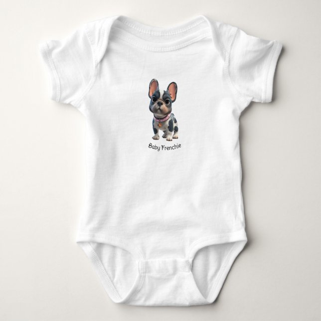 Body Para Bebê Bulldog Francês Fofo (Frente)