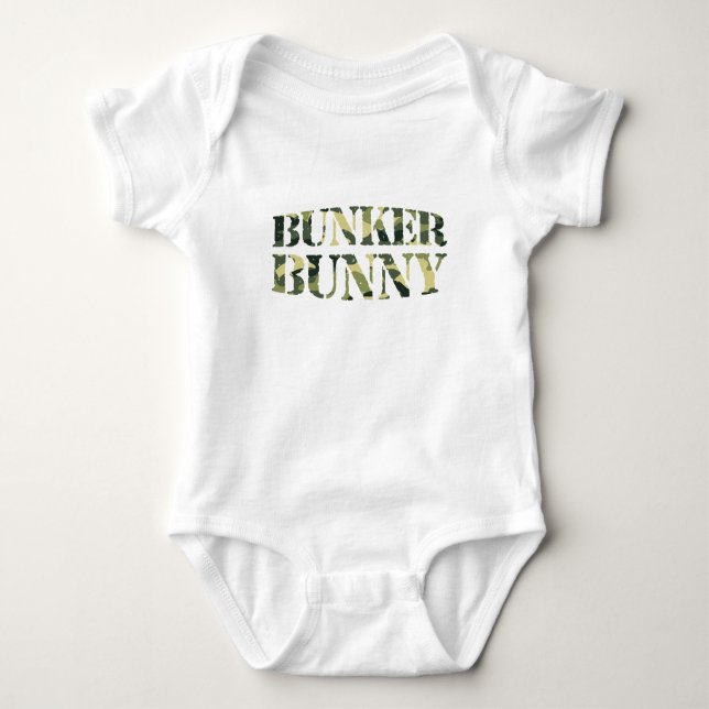 BODY PARA BEBÊ BUNKER BUNNY CAMO / CAMOUFLAGE (Frente)