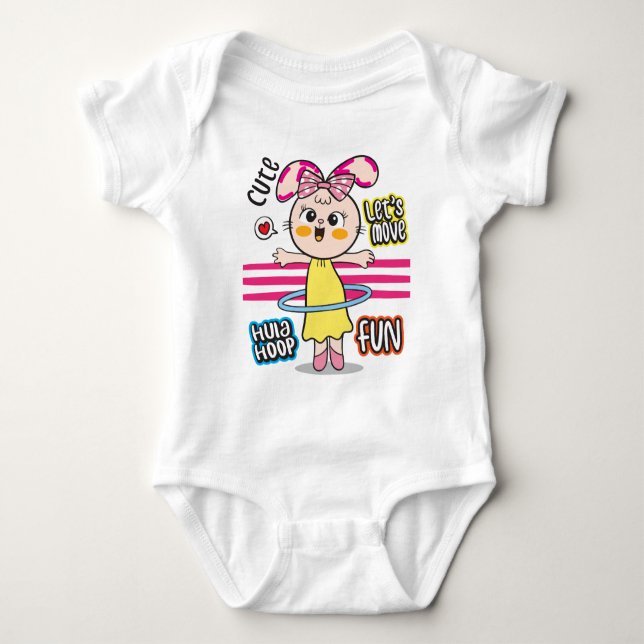 Body Para Bebê Bunny Hoola (Frente)