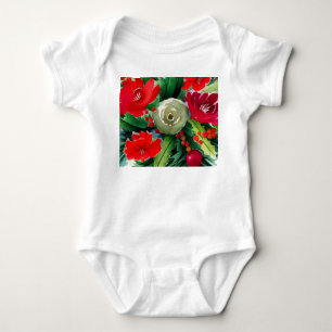 Body Para Bebê Buquê de Natal
