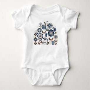 Body Para Bebê Buquês multicores: Desenho manual