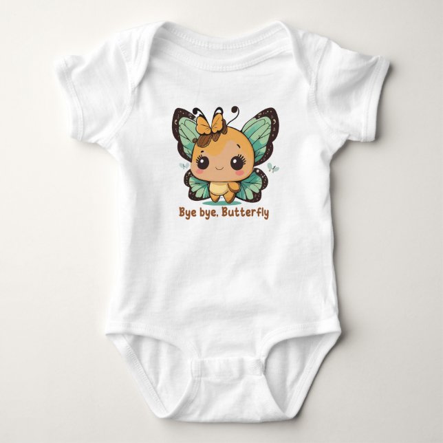 Body Para Bebê Bye bye, Butterfly (Frente)