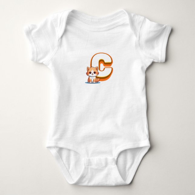 Body Para Bebê C de gato (Frente)