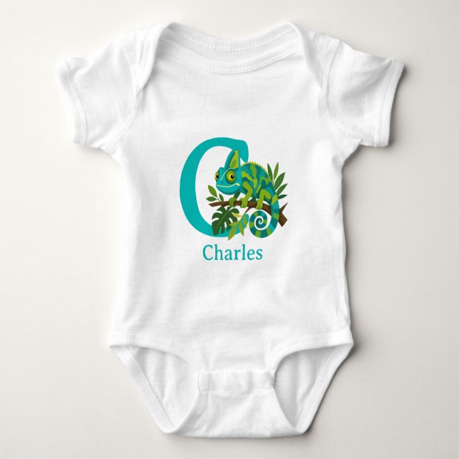 Body Para Bebê C é para Camaleão Personalize (Frente)