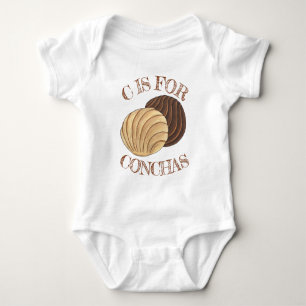 Body Para Bebê C é para Conchas Pan Dulce Pão Doce Mexicano