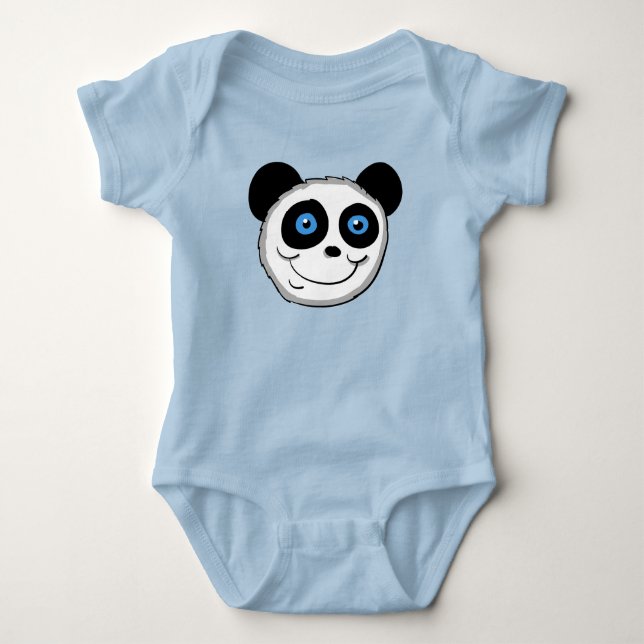 Body Para Bebê Cabeça de Panda de Desenho Animado (Frente)