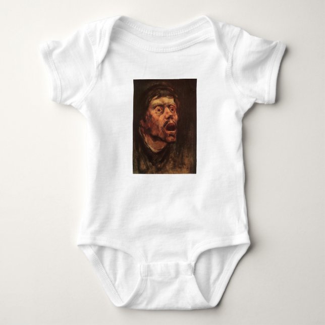 Body Para Bebê Cabeça de um Homem Irritado (Tristeza e Sofrimento (Frente)