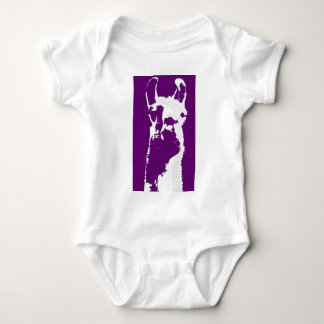 Body Para Bebê cabeça do lama no roxo