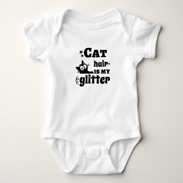 Body Para Bebê Cabelo De Gato É Minha Largura (Frente)