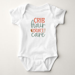 Body Para Bebê Cabelo do Cribo Não se importa - Fatos de Criança