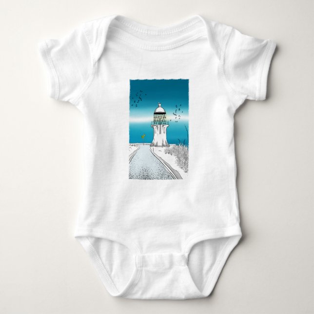 Body Para Bebê Cabo Reinga Farol Northland NZ (Frente)