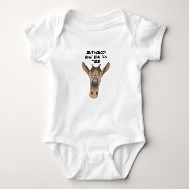 Body Para Bebê Cabra engraçada Onsie (Frente)