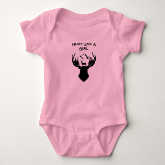 Body Para Bebê Caça como uma garota