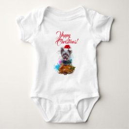 Body Para Bebê Cachorrinho Yorkie Bonito Personalizável Natal Lat