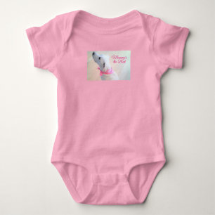 Body Para Bebê Cachorro Branco Cachorro Branco Vestindo Mamãe Ro