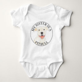 Body Para Bebê Cachorro Branco Grande Irmã