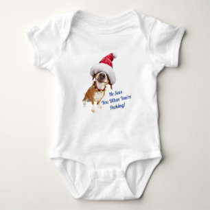 Body Para Bebê Cachorro Com Grande Chapéu De Papai Noel