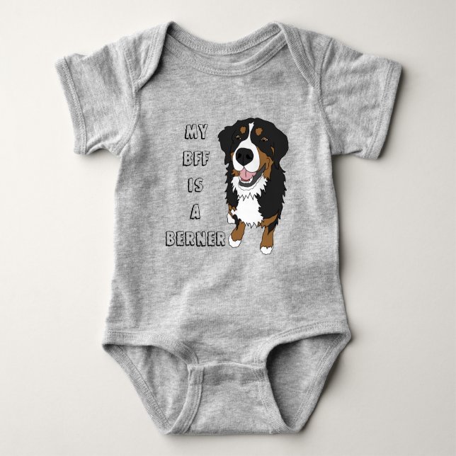 Body Para Bebê Cachorro da Montanha Bernese  (Frente)