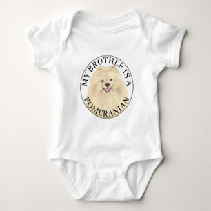Body Para Bebê Cachorro da raça Pomerânia