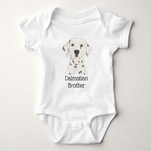 Body Para Bebê Cachorro dálmata personalizado (Frente)