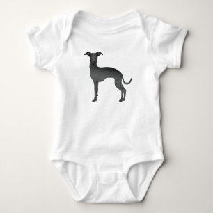Body Para Bebê Cachorro de Cartografia Gritonzear Negro Italiano