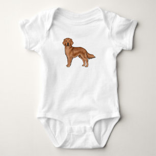 Body Para Bebê Cachorro de Desenho Animado Adorável Retriever Dou