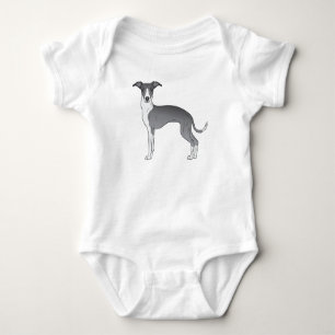 Body Para Bebê Cachorro De Desenho Animado Fofo Galgo Italiano Br