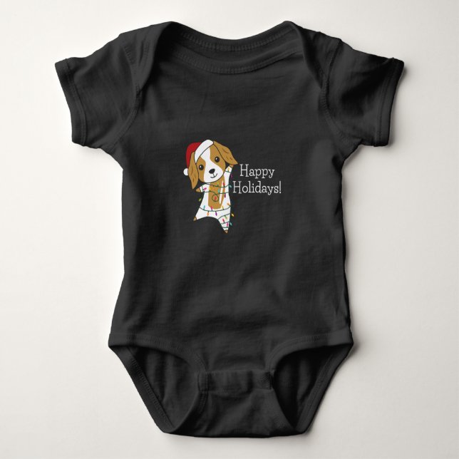 Body Para Bebê Cachorro-de-Natal, Cachorro-de-Natal, Cachorro-de- (Frente)