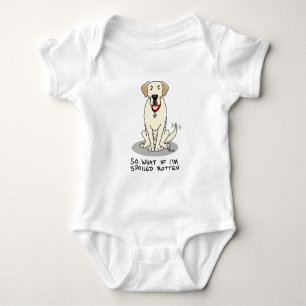 Body Para Bebê Cachorro do Retriever Amarelo Rotten Irritado