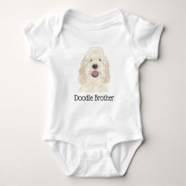 Body Para Bebê Cachorro Doodle Dourado Creme Branco Personalizado
