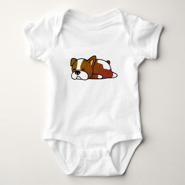 Body Para Bebê Cachorro Dormindo (Frente)
