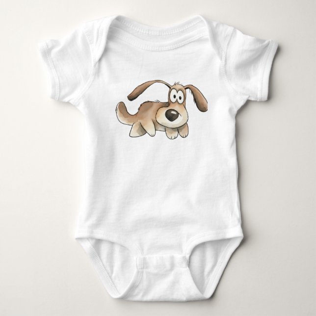 Body Para Bebê Cachorro Engraçado (Frente)