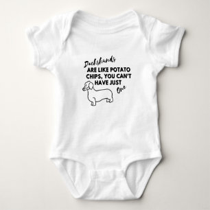 Body Para Bebê Cachorro Engraçado: Chapas de Dachshances e Batata