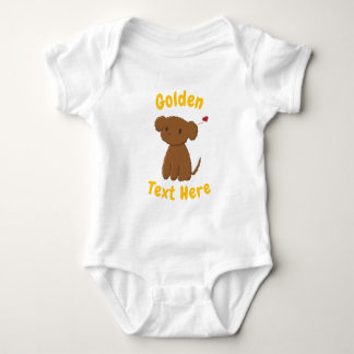 Body Para Bebê Cachorro Golden Doodle Personalizado
