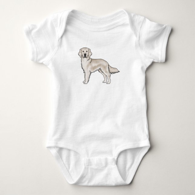 Body Para Bebê Cachorro Golden Retriever English Cream Adorável (Frente)