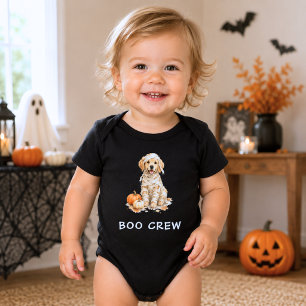 Body Para Bebê Cachorro Golden Retriever Fofo de Halloween Enfaix