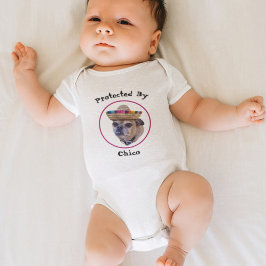 Body Para Bebê Cachorro Marrom Face Chug Foto